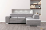 Urban Cali Sleeper Sectional Pasadena Large Sleeper Sectional Sofa Bed with Storage Ottoman and 2 Stools - Available in 2 Colours