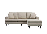 Urban Cali Sectional Cream Sophia 84" Wide Sectional Sofa with Reversible Chaise - Available in 4 Colours